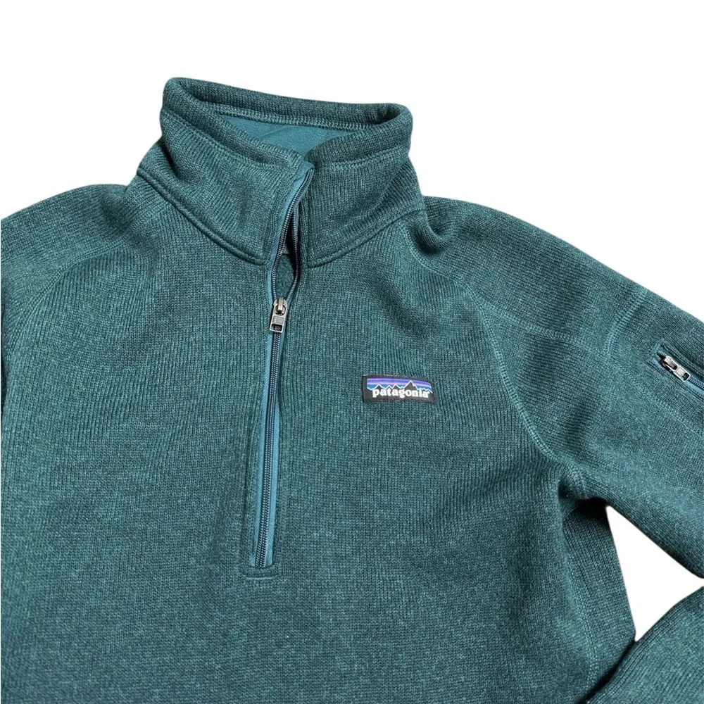 Patagonia Fleece Outerwear Dark Borealis Green Better Sweater 1/4-Zip Fleece S - Picture 2 of 5